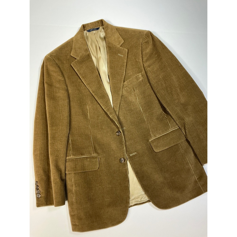 Brooks Brothers Corduroy Blazer Sport Coat Two Button Brown Mens Size